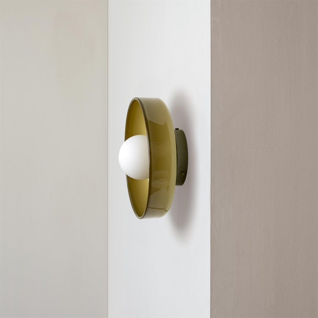 Lampada da soffitto Mulon – Vetro – Ambra – Ø30 cm – Design moderno per soggiorno e camera da letto