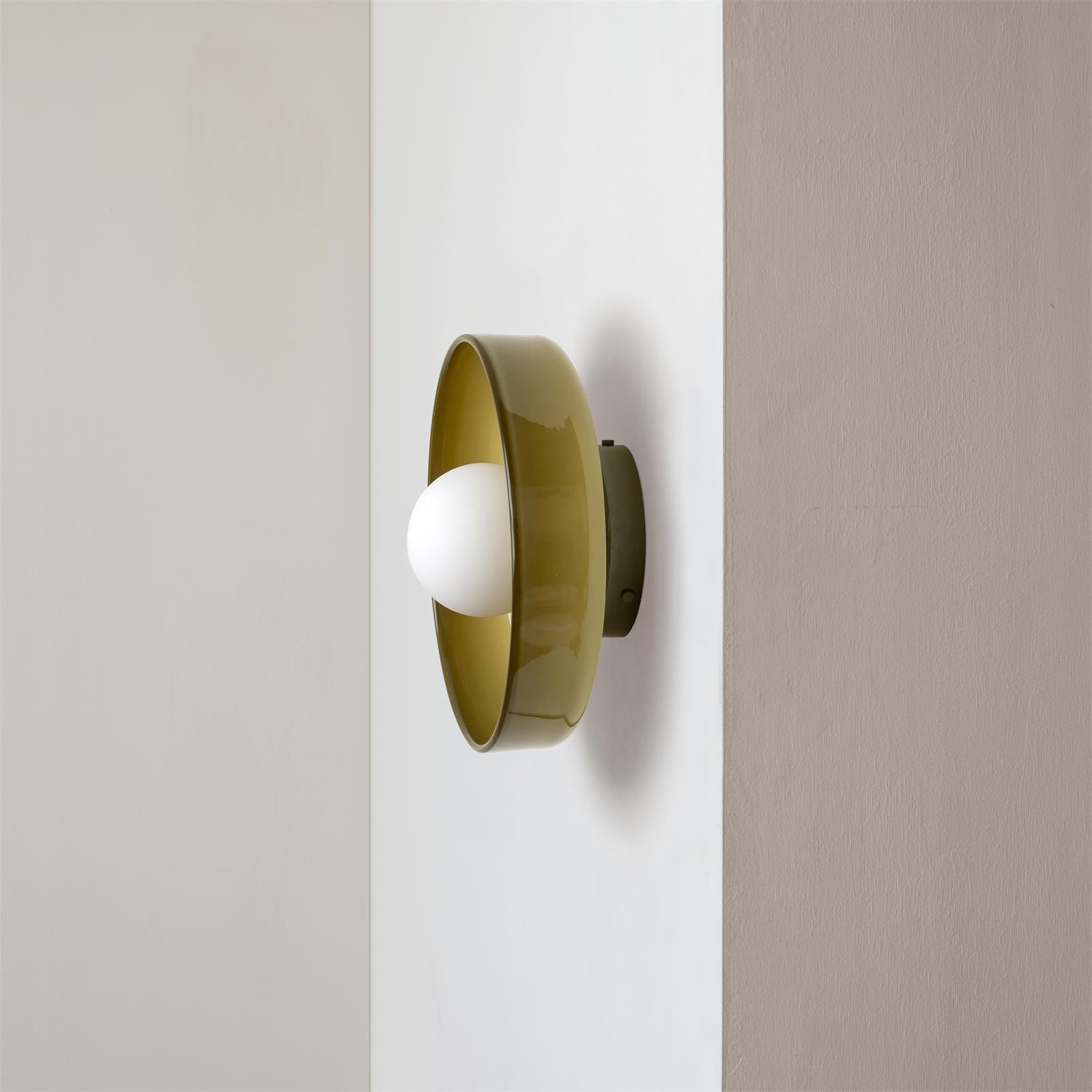 Lampada da soffitto Mulon – Vetro – Ambra – Ø30 cm – Design moderno per soggiorno e camera da letto