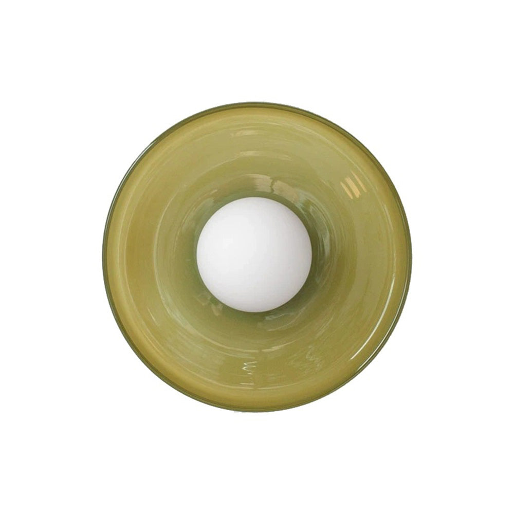 Lampada da soffitto Mulon – Vetro – Ambra – Ø30 cm – Design moderno per soggiorno e camera da letto