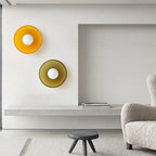 Lampada da soffitto Mulon – Vetro – Ambra – Ø30 cm – Design moderno per soggiorno e camera da letto