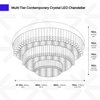 Lampadario a Cristallo Multi Livello