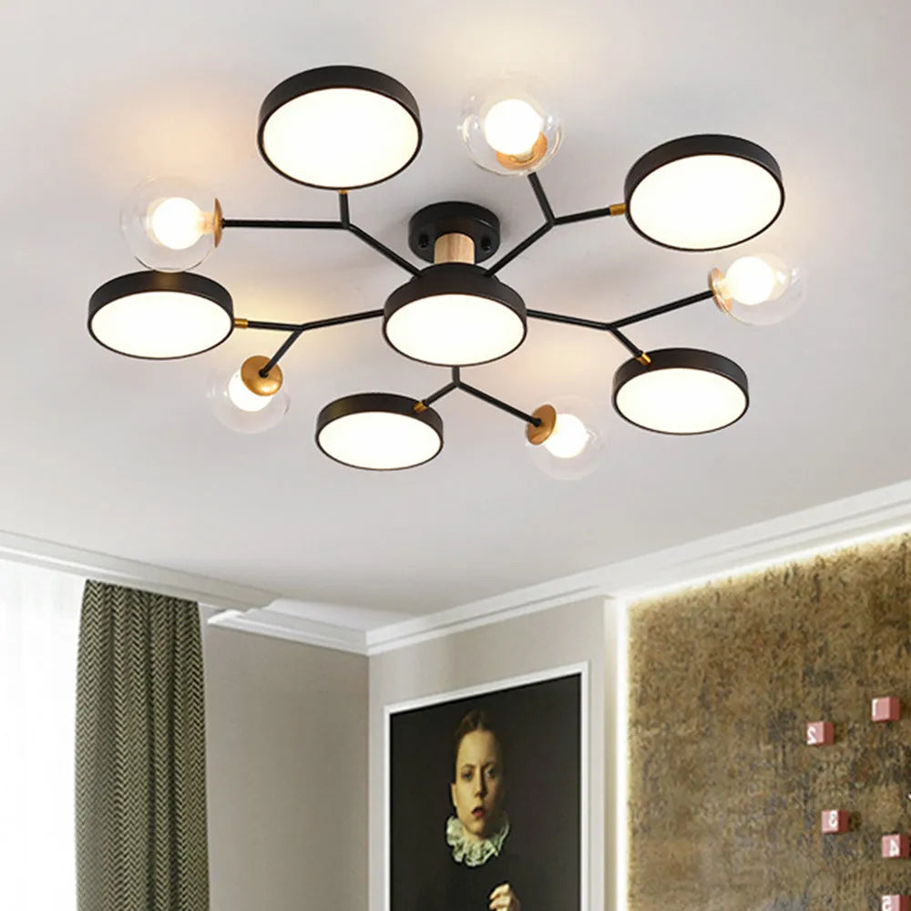 Lampada da Soffitto Moderna a Più Lampadine per Soggiorno