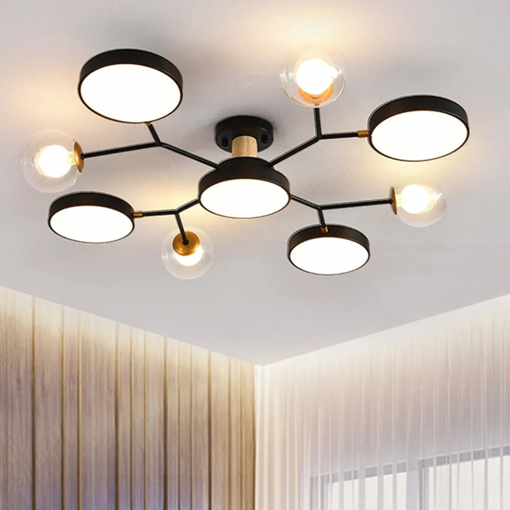 Lampada da Soffitto Moderna a Più Lampadine per Soggiorno