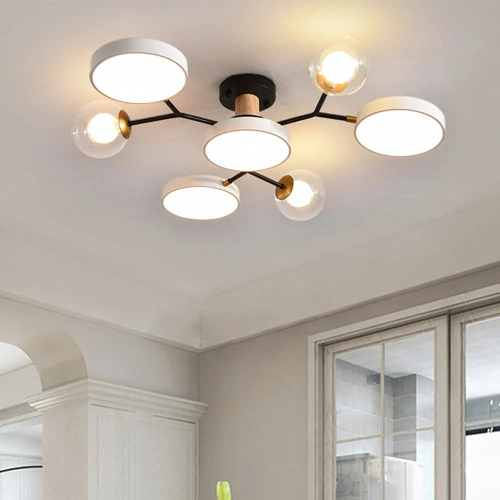 Lampada da Soffitto Moderna a Più Lampadine per Soggiorno