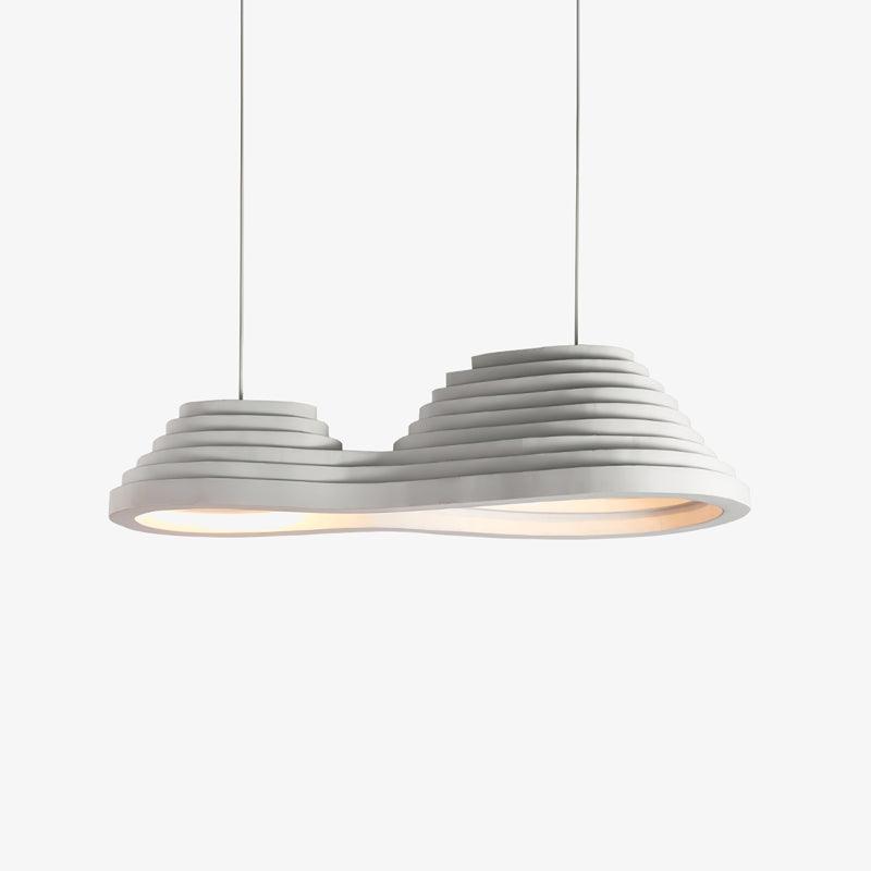 Lampada a sospensione Multi Reisfeld – Resina & Metallo – Bianco – Ø 30×30 cm – Acusticamente ottimizzata
