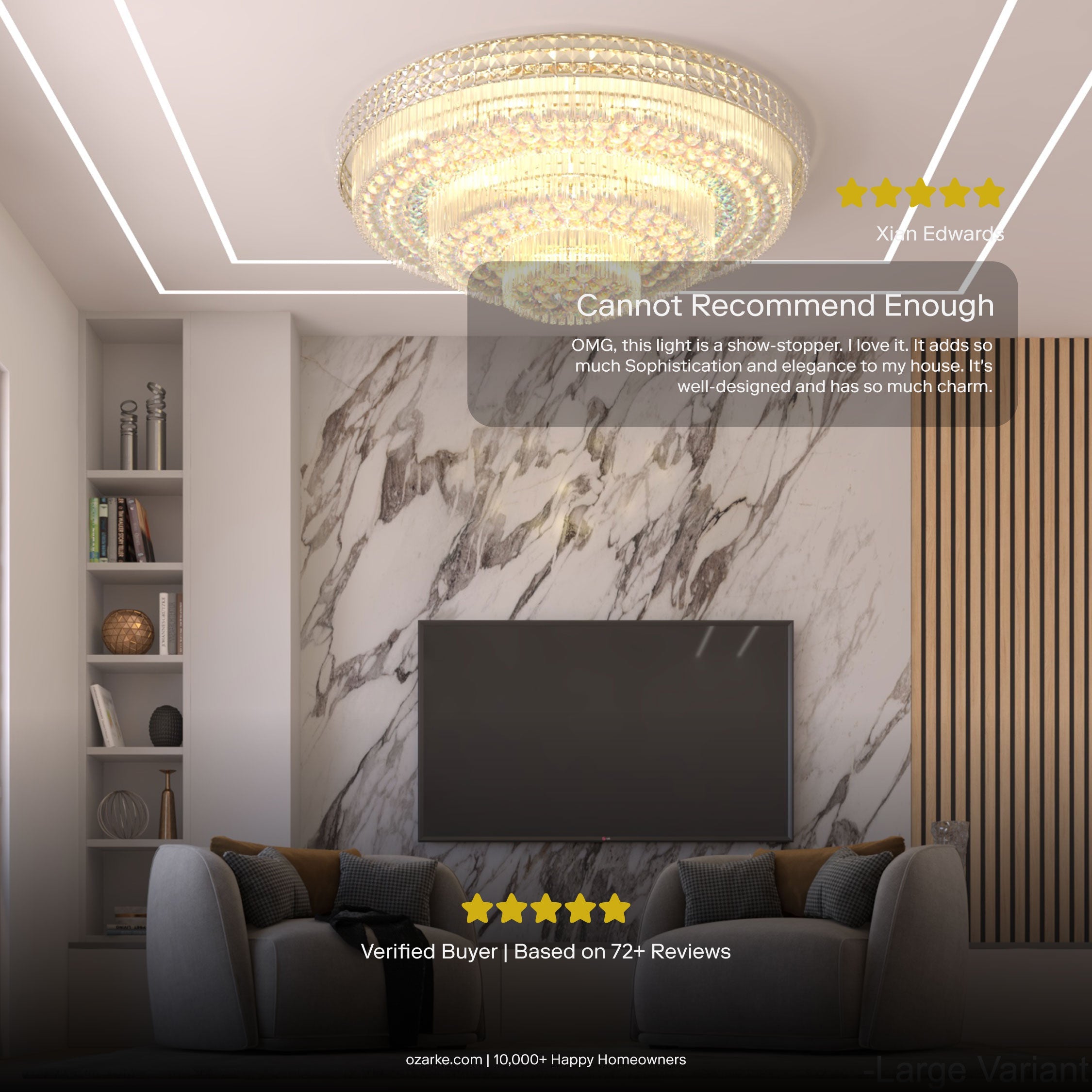 Lampadario a Cristallo Multi Livello
