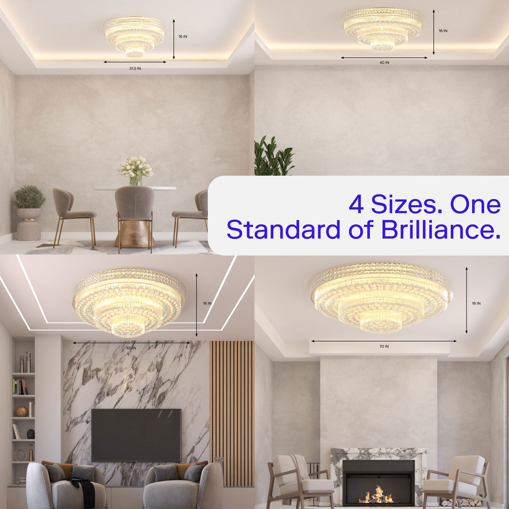 Lampadario a Cristallo Multi Livello