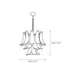 Lampadario in Vetro a Petali a Strati
