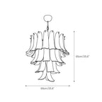 Lampadario in Vetro a Petali a Strati