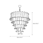 Lampadario in Vetro a Petali a Strati