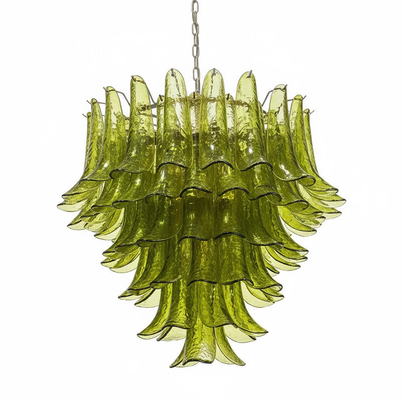 Lampadario in Vetro a Petali a Strati
