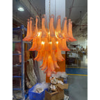 Lampadario in Vetro a Petali a Strati