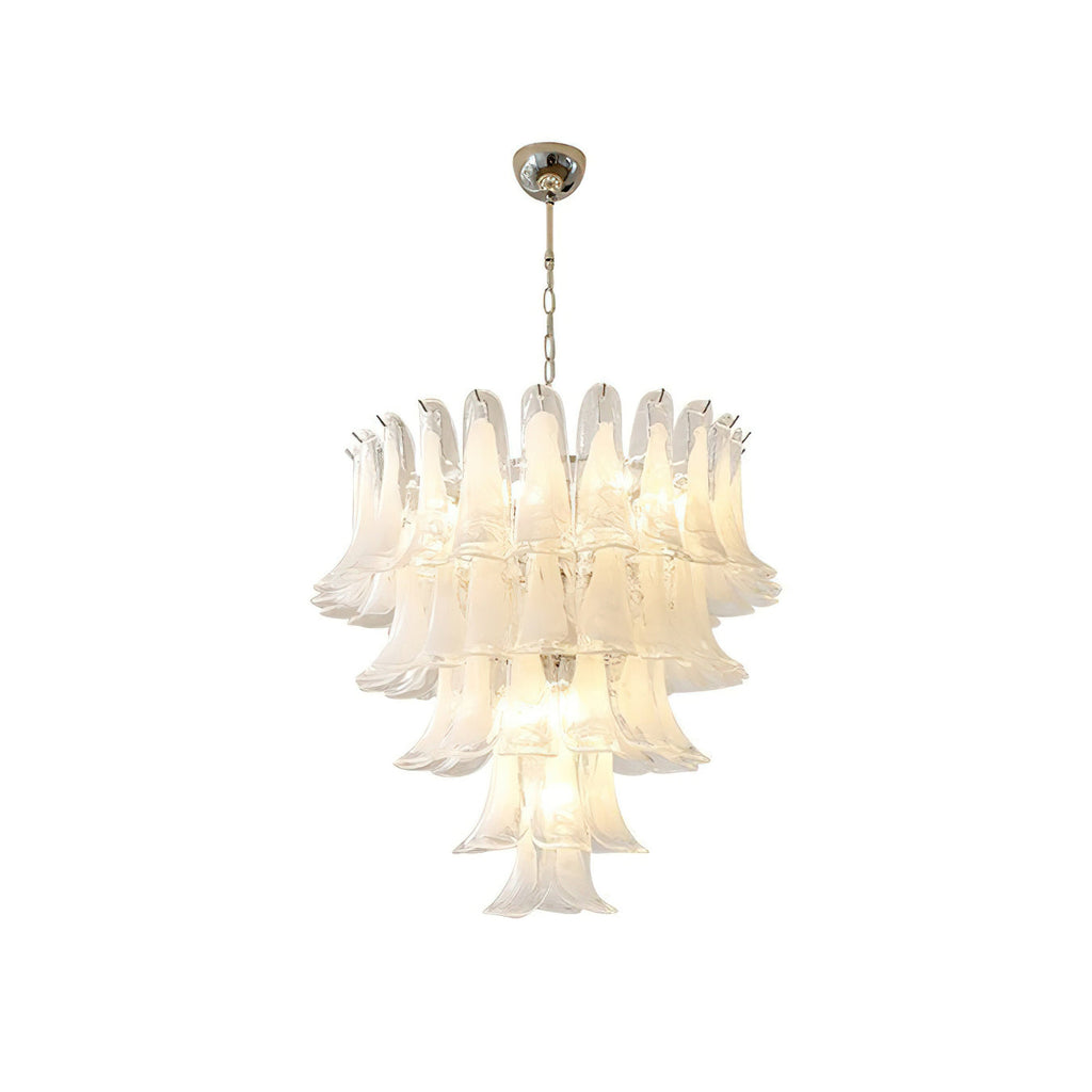 Lampadario in Vetro a Petali a Strati