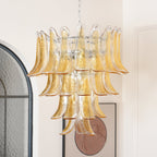 Lampadario in Vetro a Petali a Strati