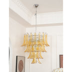 Lampadario in Vetro a Petali a Strati