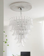 Lampadario in Vetro a Petali a Strati
