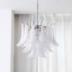 Lampadario in Vetro a Petali a Strati