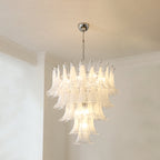 Lampadario in Vetro a Petali a Strati