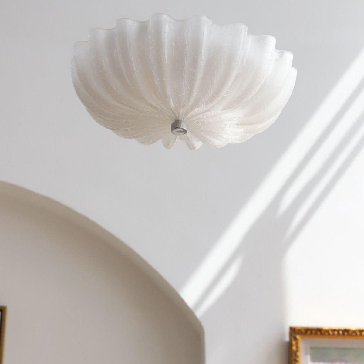 Lampada da soffitto in vetro soffiato di Murano