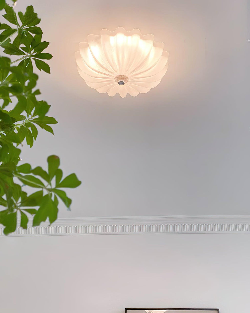 Lampada da soffitto in vetro soffiato di Murano