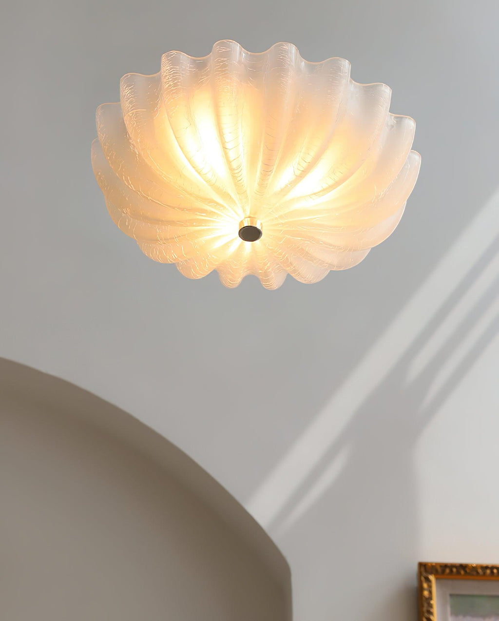 Lampada da soffitto in vetro soffiato di Murano