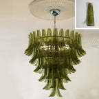 Lampadario in Vetro a Petali a Strati