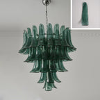 Lampadario in Vetro a Petali a Strati
