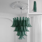 Lampadario in Vetro a Petali a Strati