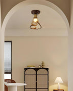 Velimo Luce a Soffitto in Vetro Ambra