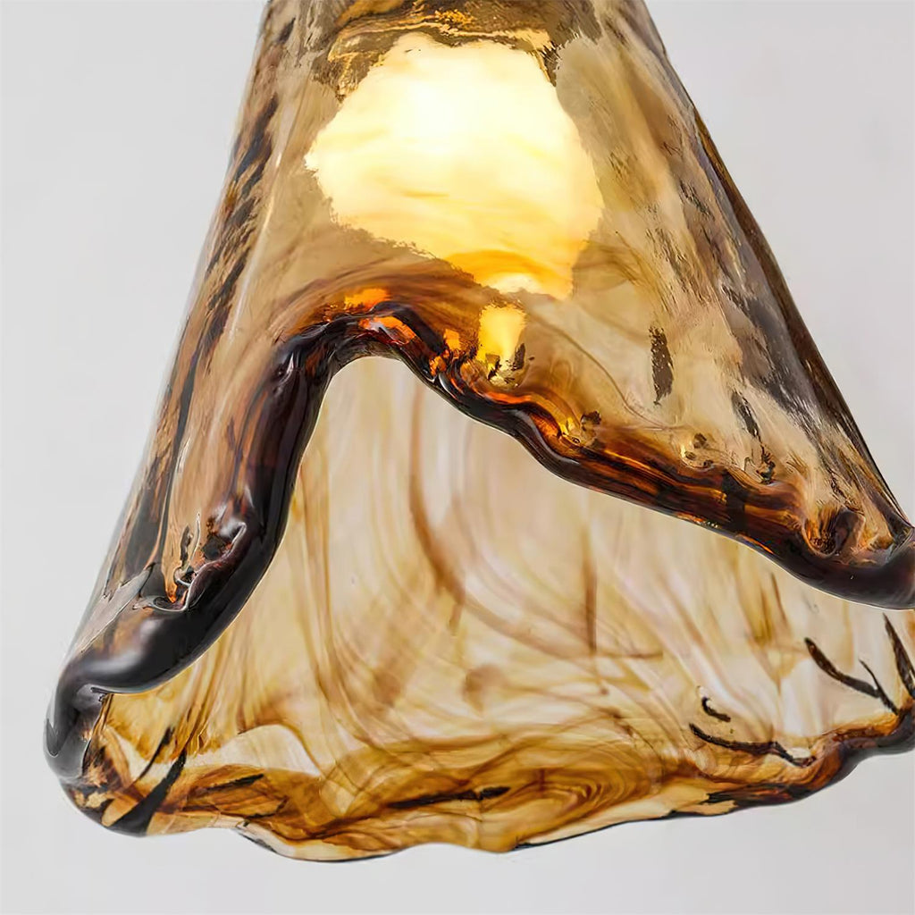 Velimo Luce a Soffitto in Vetro Ambra