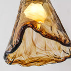 Velimo Luce a Soffitto in Vetro Ambra