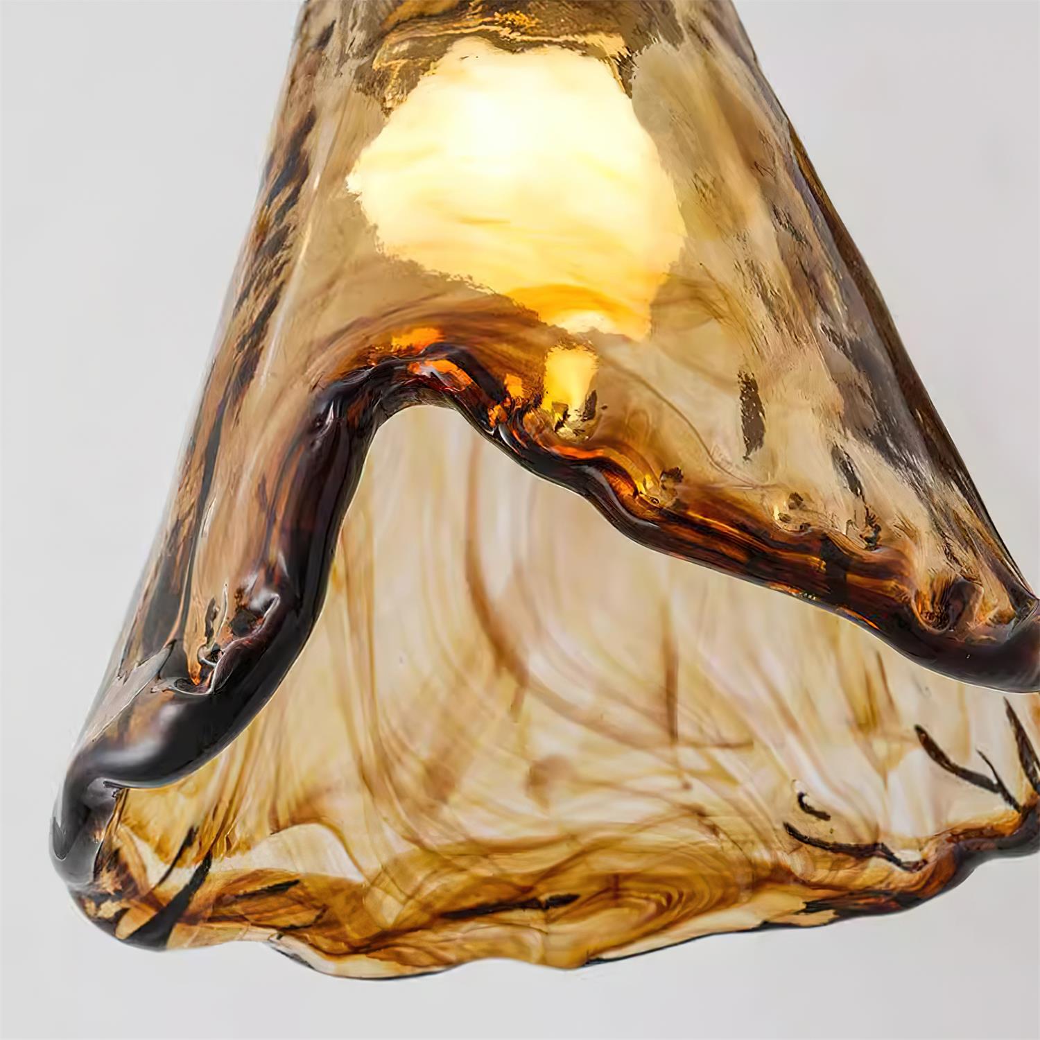 Velimo Luce a Soffitto in Vetro Ambra