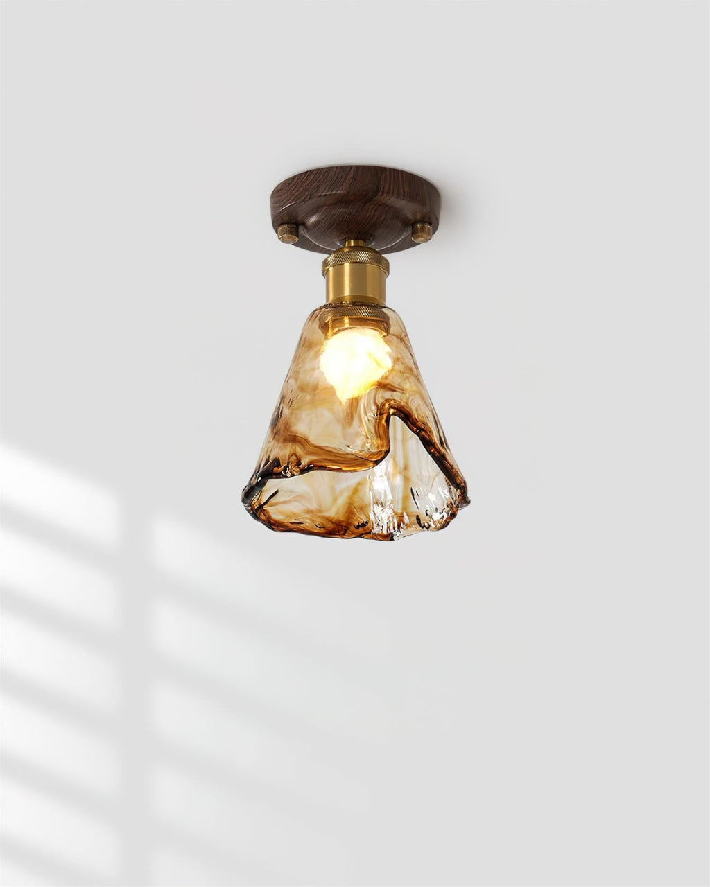 Velimo Luce a Soffitto in Vetro Ambra