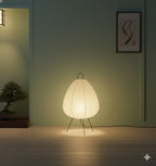 Lampada in Carta Nari – Luce da Tavolo LED Moderna con Luce Calda