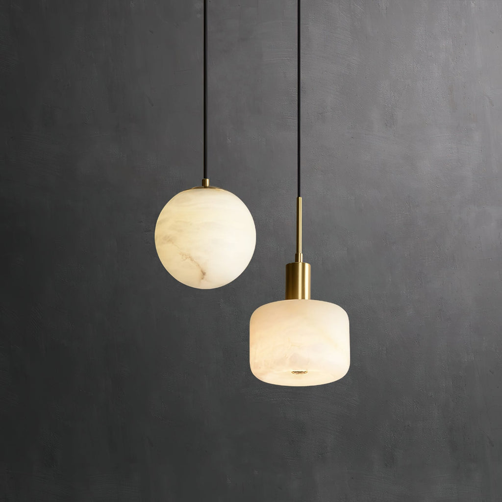 Lampada a sospensione piccola in Alabastro Naturale