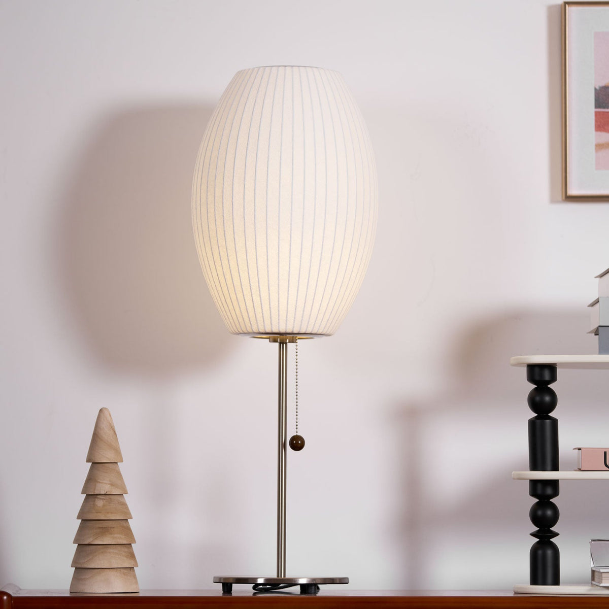 Lampada da Tavolo Bubble in Seta Finta