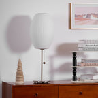 Lampada da Tavolo Bubble in Seta Finta
