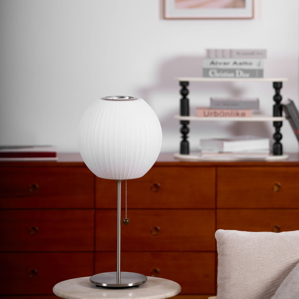 Lampada da Tavolo Bubble in Seta Finta