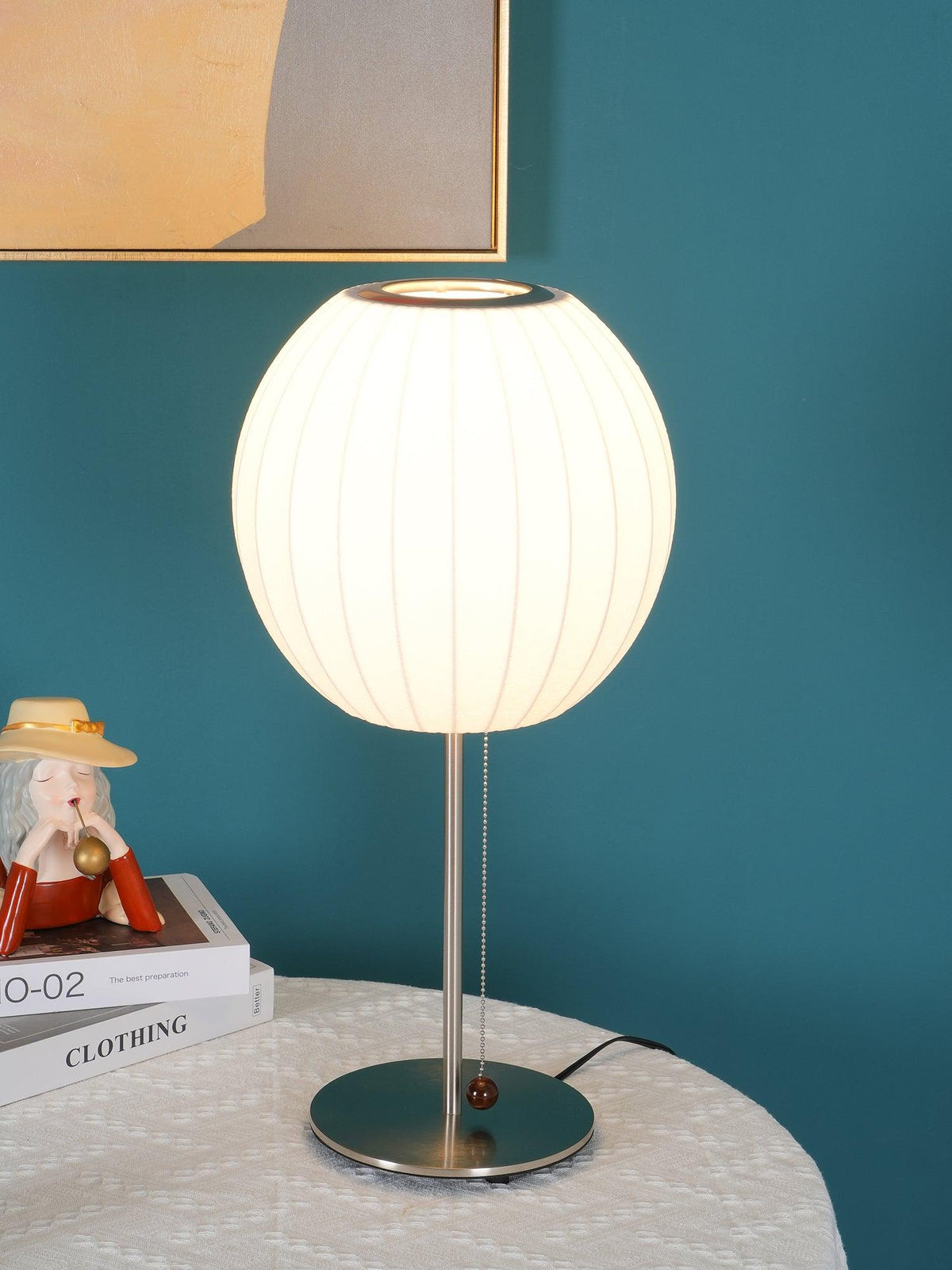 Lampada da Tavolo Bubble in Seta Finta