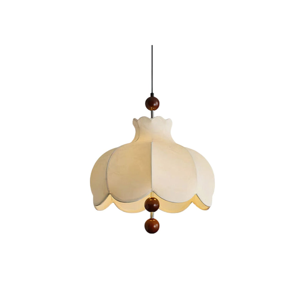 Nelyora Lampada a sospensione – Tessuto e legno – Toni caldi – Ø40 cm – Stile vintage per sala da pranzo e soggiorno