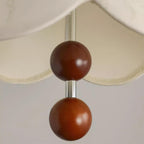 Nelyora Lampada a sospensione – Tessuto e legno – Toni caldi – Ø40 cm – Stile vintage per sala da pranzo e soggiorno