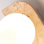 Lampada da Parete Ritta in Travertino