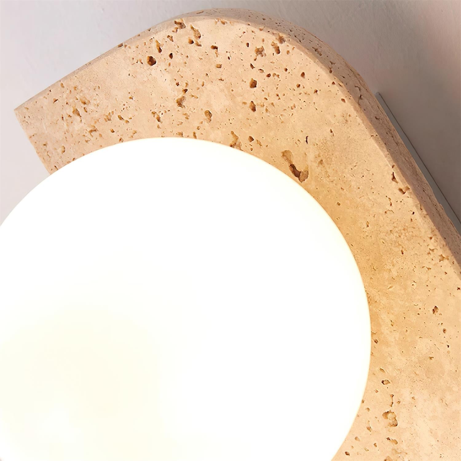 Lampada da Parete Ritta in Travertino