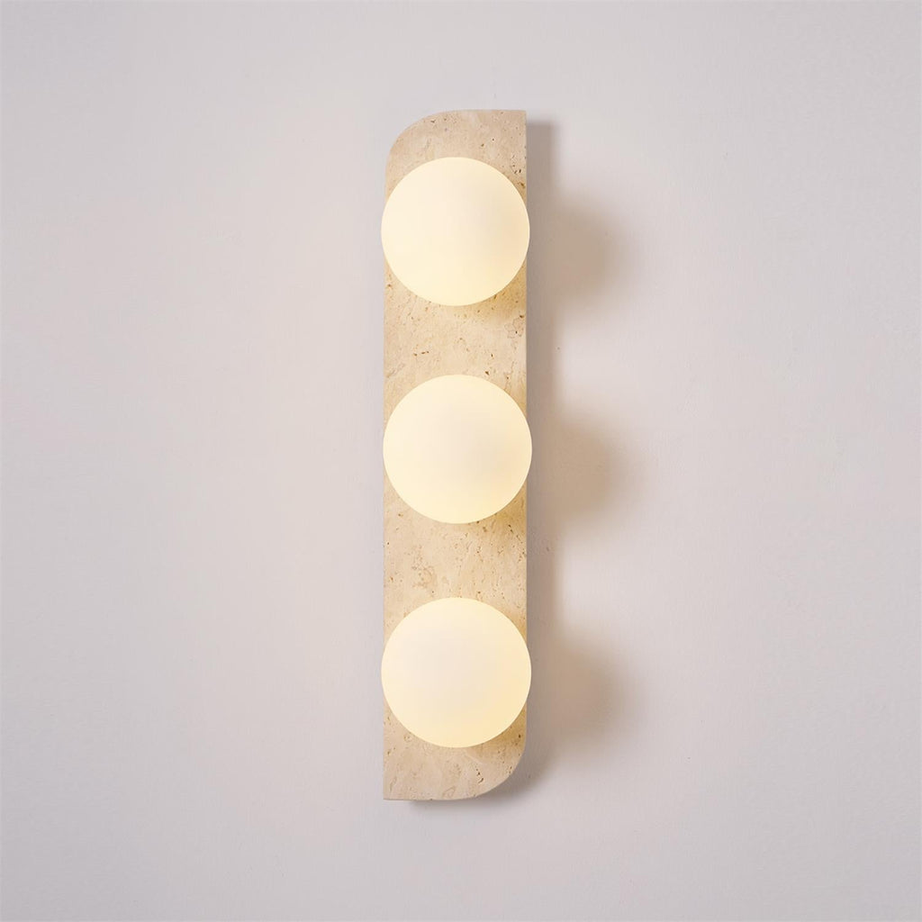 Lampada da Parete Ritta in Travertino