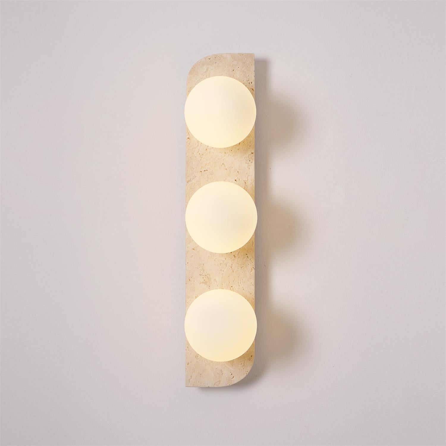 Lampada da Parete Ritta in Travertino