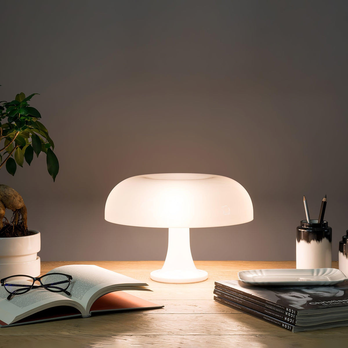 Lampada da Tavolo Giocosa a Forma di Fungo