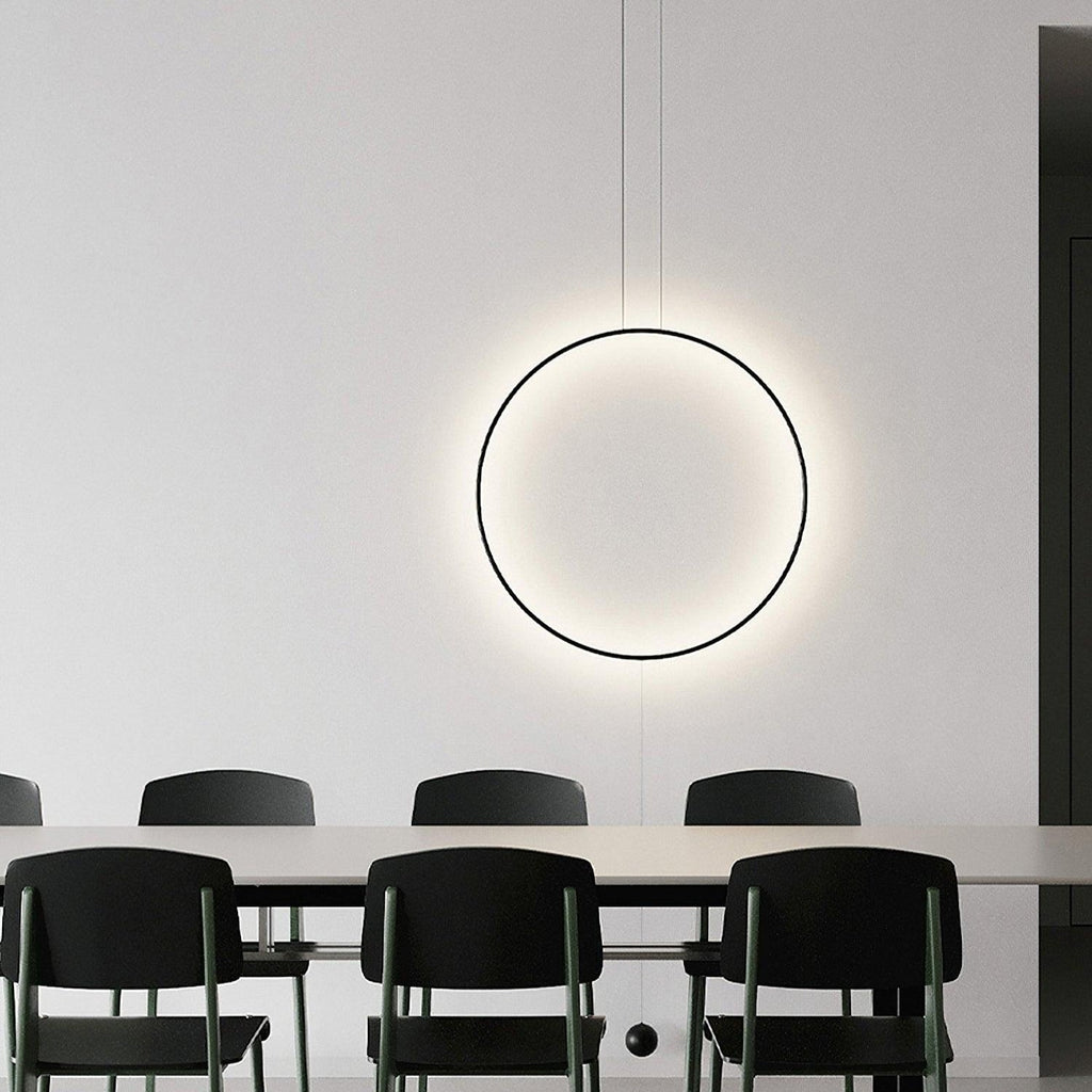 Ryker Luce Pendente Circolare in Metallo Minimalista