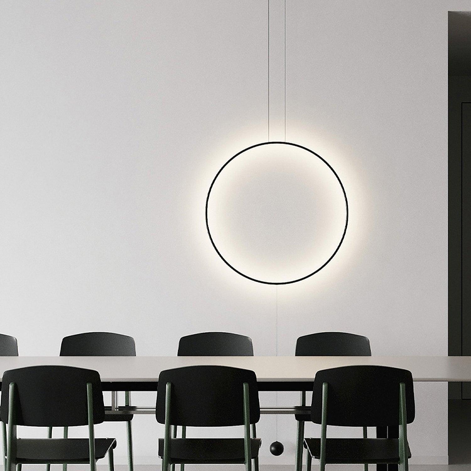 Ryker Luce Pendente Circolare in Metallo Minimalista