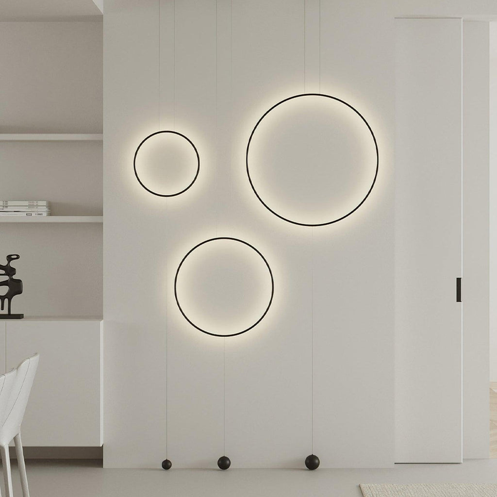 Ryker Luce Pendente Circolare in Metallo Minimalista