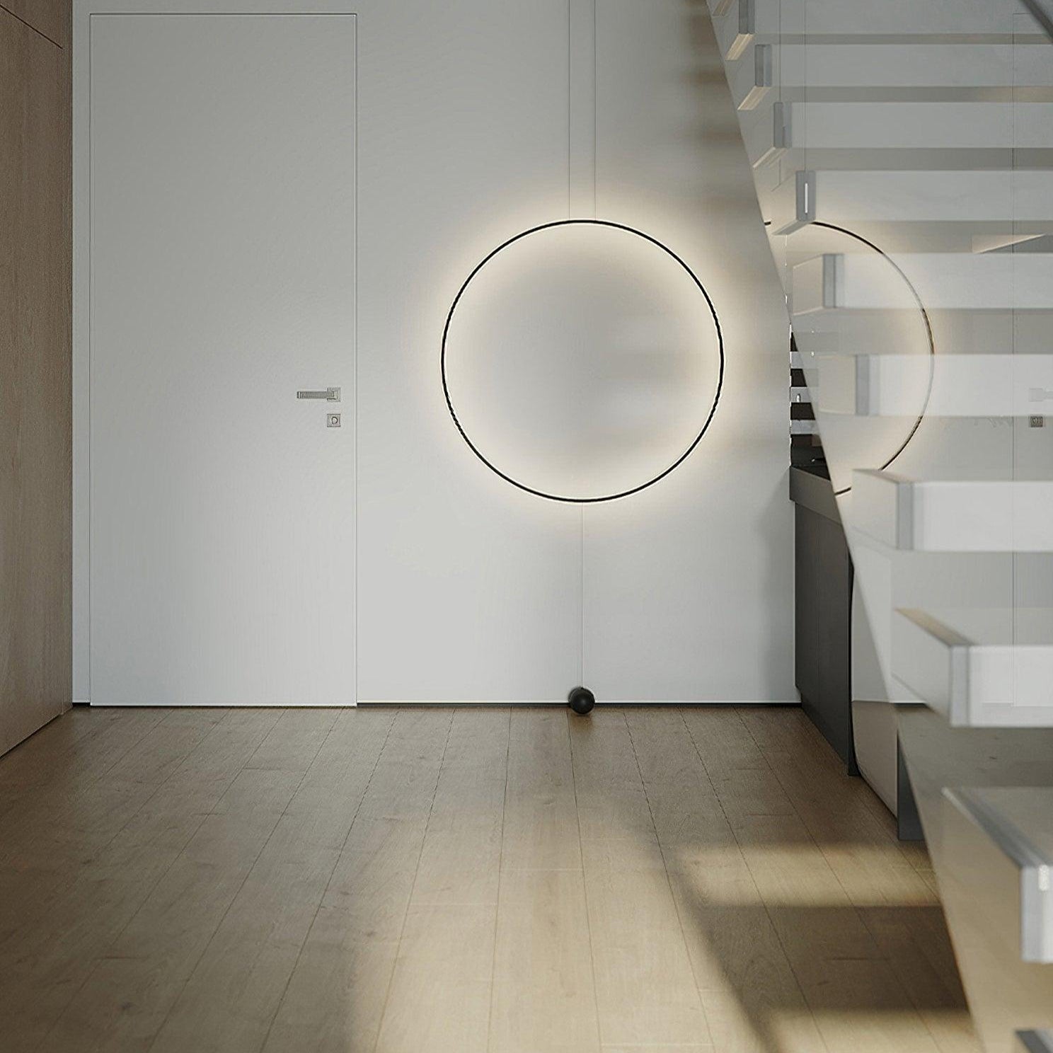 Ryker Luce Pendente Circolare in Metallo Minimalista